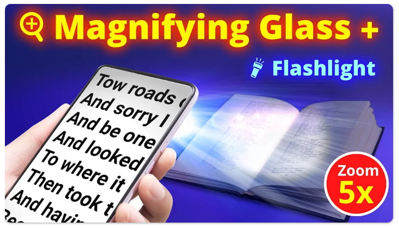 a visual for magnifying glass app