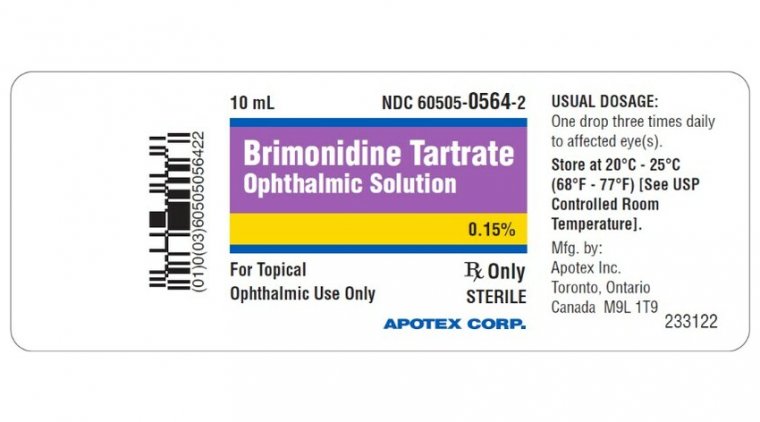 Apotex Voluntarily Recalls Brimonidine Tartrate Ophthalmic Solution