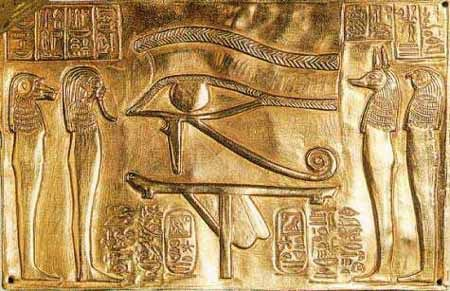 the eye of horus as an hieroglyphics.