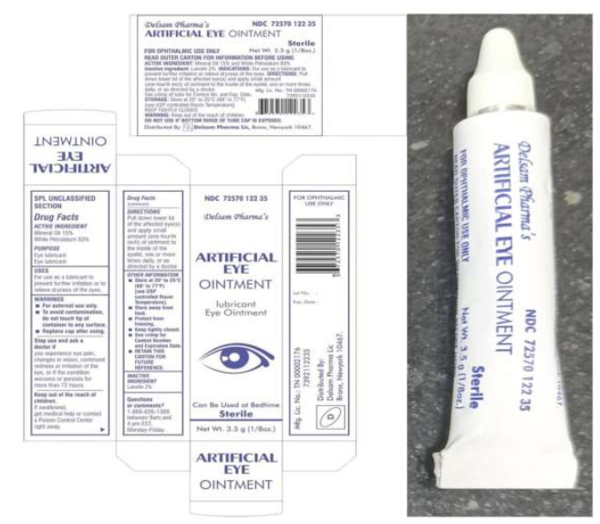 a prospectus of a product named Artificial Eye Ointment